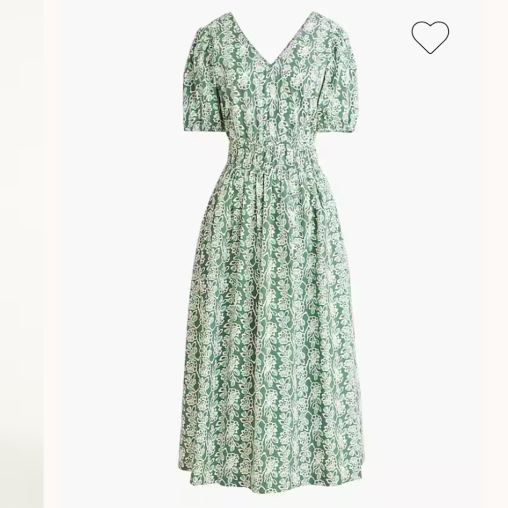 J. Crew Smocked-waist poplin midi dress 20